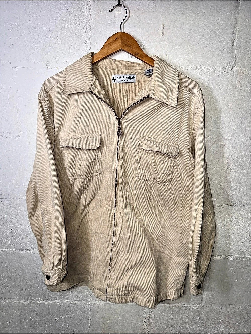 Marsh Landing Cords Corduroy Zip Jacket Size Medium